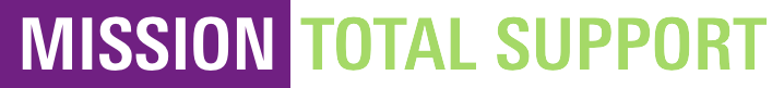 Text that reads Mission: Total Support