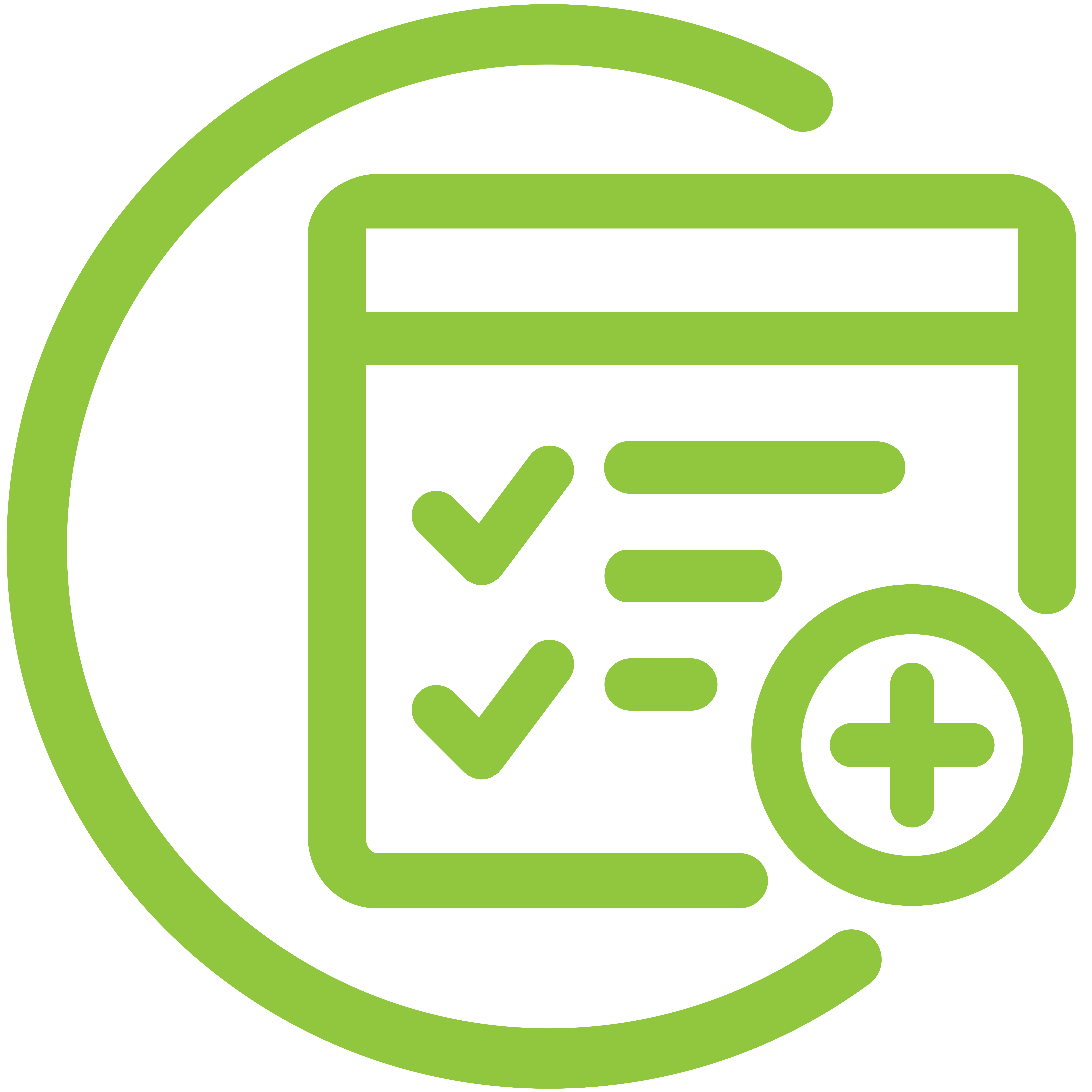 Checklist with plus sign icon