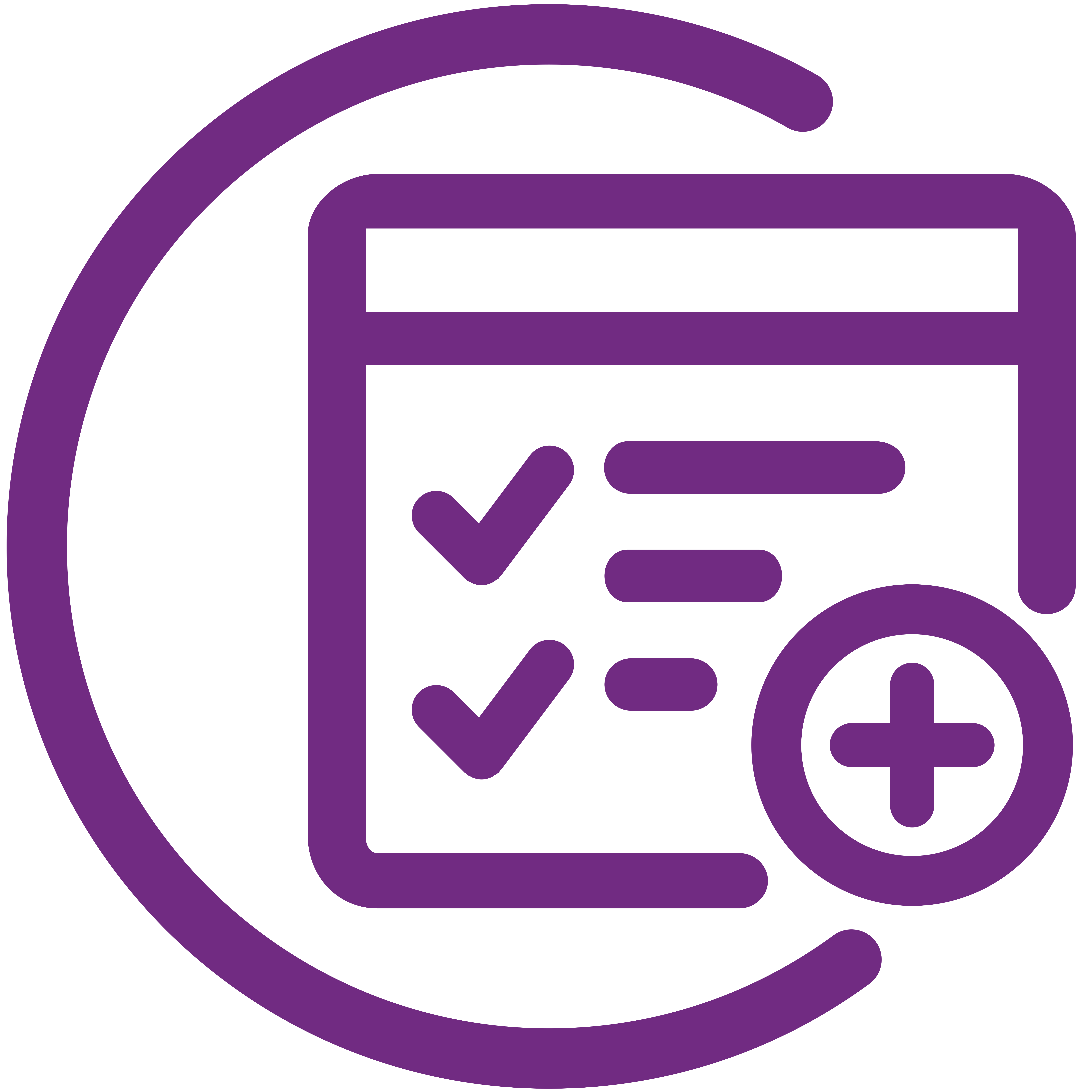 Checklist with plus sign icon