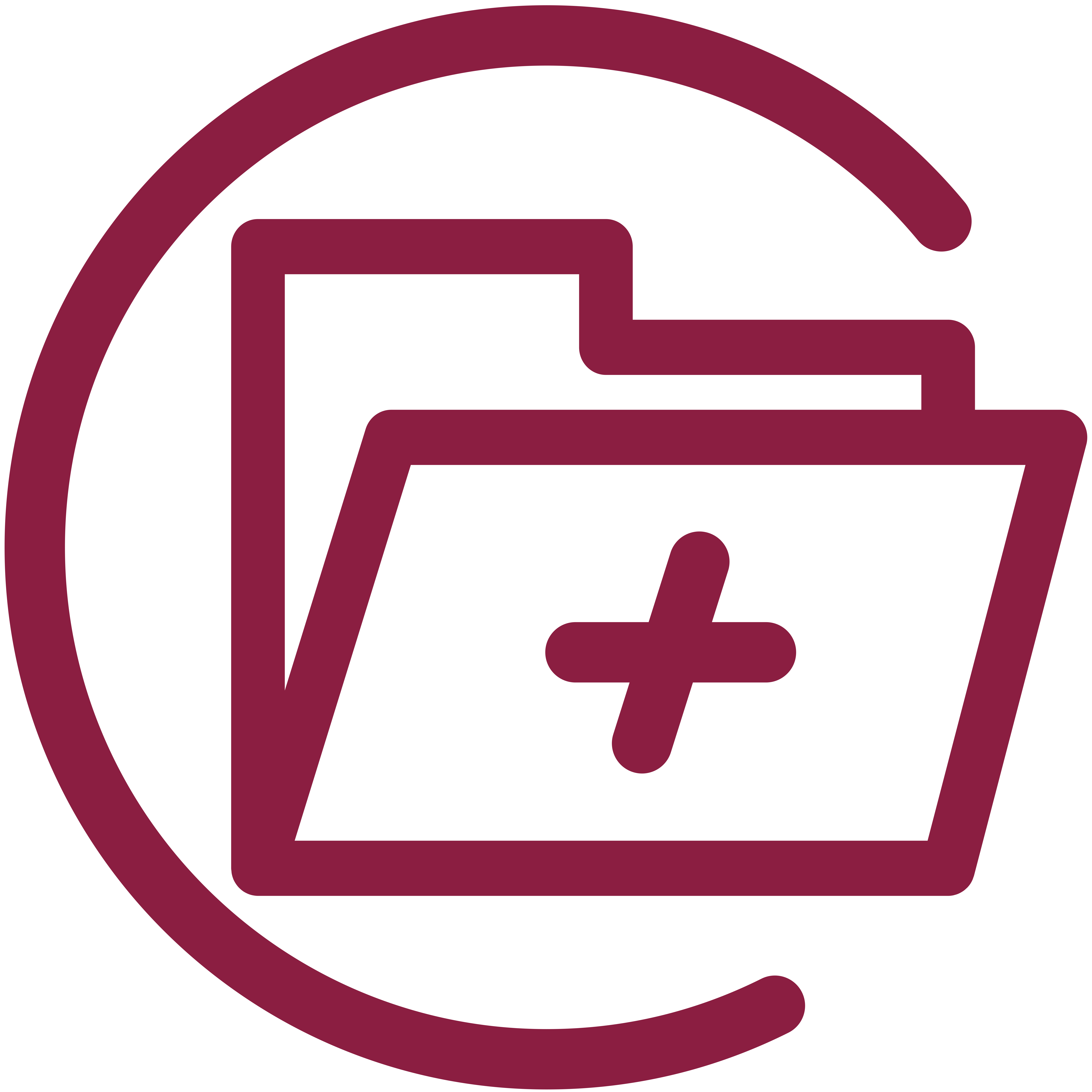 Folder with medical cross icon
