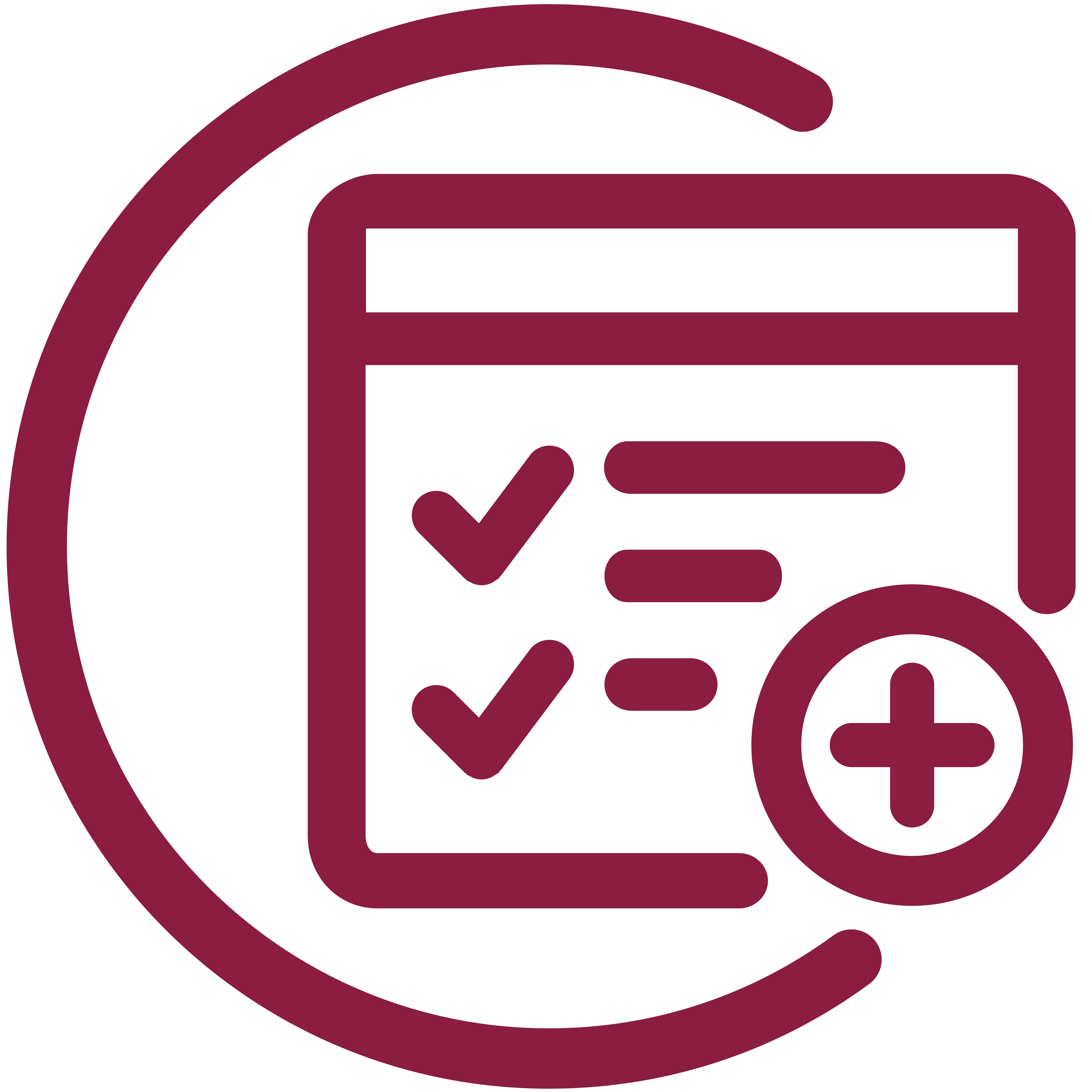 Checklist with plus sign icon